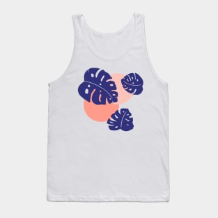 Purple Monstera Leaf Illustration Tank Top